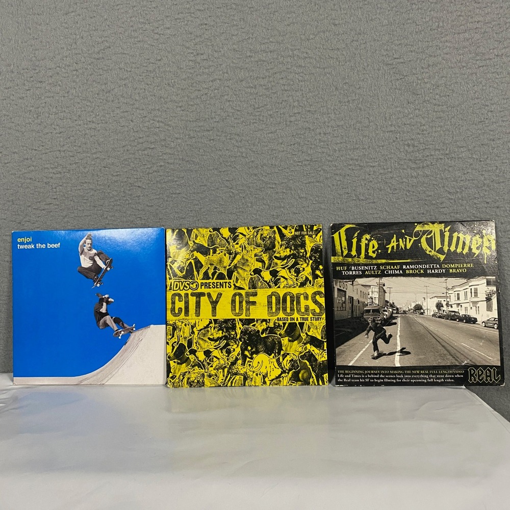 Enjoi DVS Real Skateboards DVD Bundle Skate Media Lot